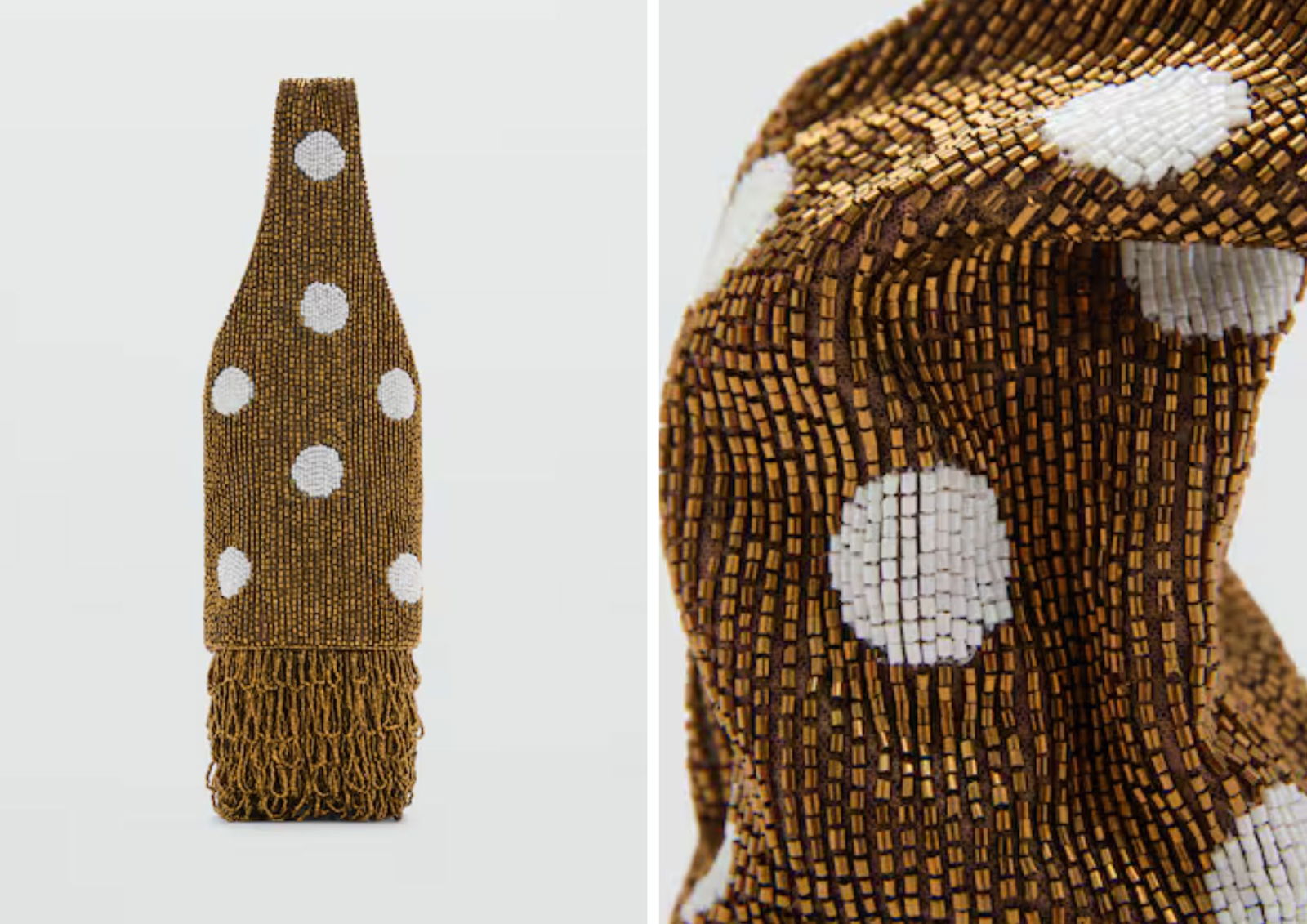 Bolso de mano con pedrería de la colección cápsula MANGO